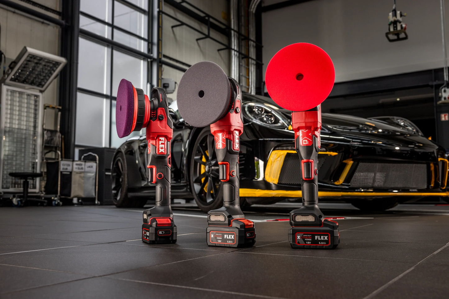 Flex PE 150 18.0-EC/5.0 Set - Cordless rotary polisher 18.0 V