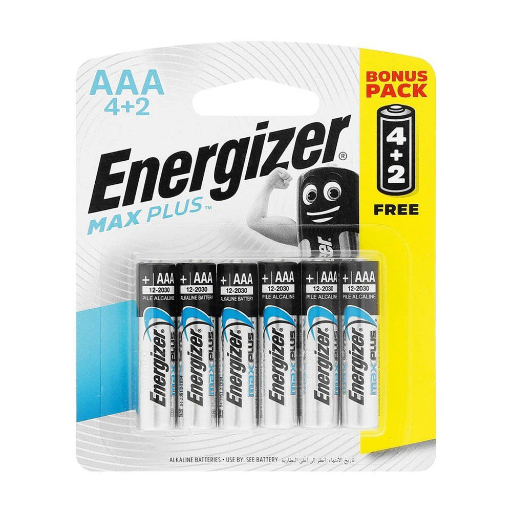 ENERGIZER MAX Plus AAA 6 Pack 4+2 Free