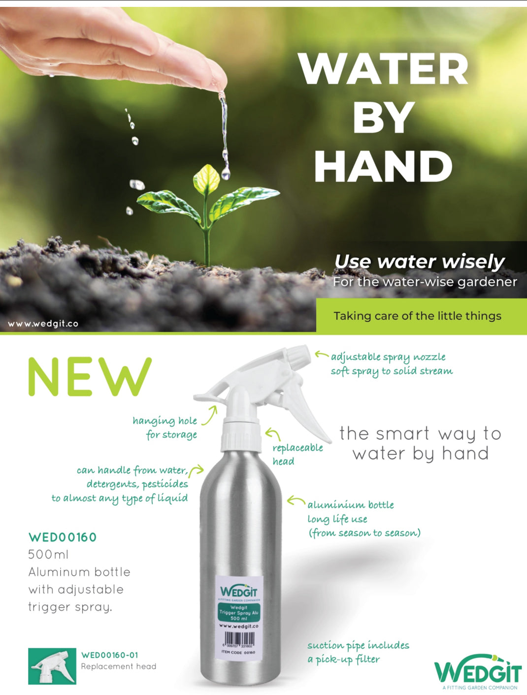 WEDGIT TRIGGER SPRAY ALU - 500ML