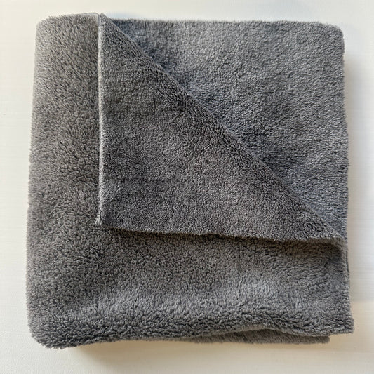 Microfiber Towel Edgeless Plush Grey 380GSM 400mmX400mm (Grey)