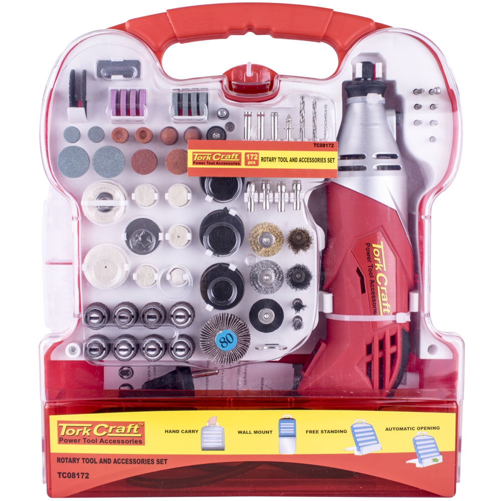 Mini Rotary Tool 170w And Accessory Kit 172 Pc In Plastic Case