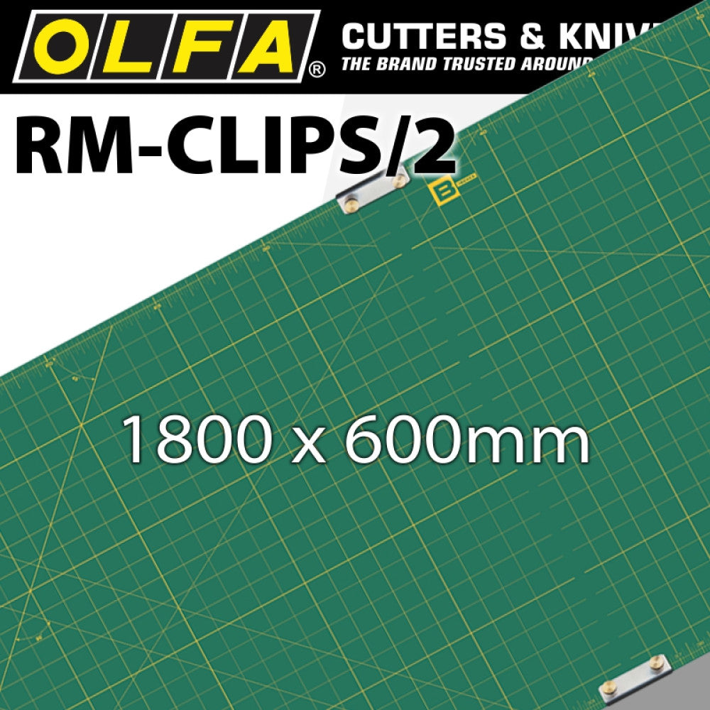 Olfa Mat Set 900 X 600mm X 2 Incl 2 Joining Clips For Rotary Cutters
